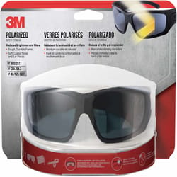 3M Anti-Fog Polarized Modern/Sleek Impact-Resistant Safety Glasses Black Lens Black Frame 1 pc