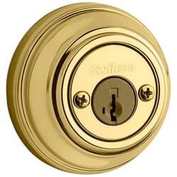 Kwikset SmartKey Polished Brass Metal Deadbolt
