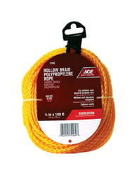 Ace 1/4 in. D X 100 ft. L Yellow Braided Poly Rope