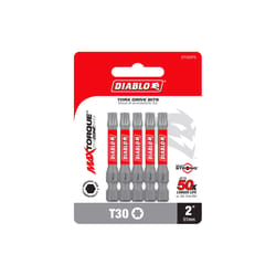 Diablo Torx #30 X 2 in. L Driver Bit Black Oxide 5 pk