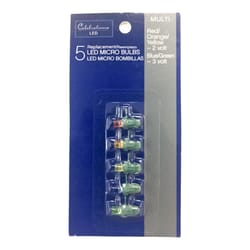 Celebrations LED Micro/5mm Multicolored 5 ct Replacement Christmas Light Bulbs