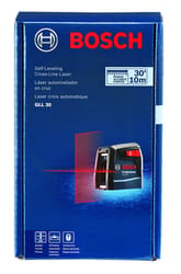 Bosch 2 beam Self Leveling Self Leveling Cross Line Laser 30 ft. 4 pc