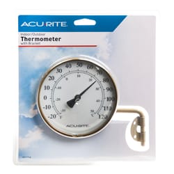 AcuRite Thermometer with Bracket Glass/Metal Bronze/White