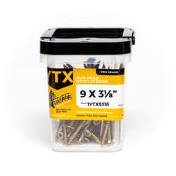 Big Timber No. 9 X 3-1/8 in. L Star Yellow Zinc Wood Screws 1 lb