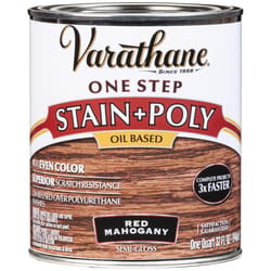 Varathane Semi-Gloss Red Mahogany Oil-Based Oil Modified Urethane One-Step Stain/Poly 1 qt