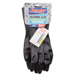 Spontex Technic 420 Latex/Neoprene Cleaning Gloves L Black 1 pk