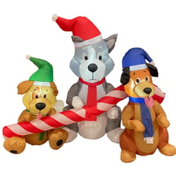 Celebrations 5.5 ft. 3 Dogs w/ Candy Cane Inflatable