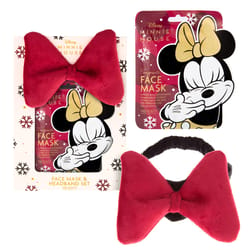 Mad Beauty Disney Minnie Burgundy Headband/Face Mask Set 6 pk