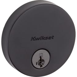 Kwikset Uptown Matte Black Metal Deadbolt