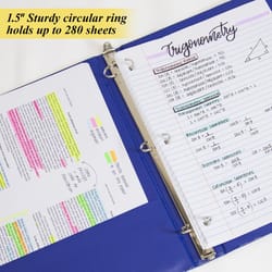 Bazic Products 1.5 in. W X 10.43 in. L 3-Ring Assorted Binder