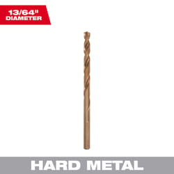 Milwaukee Red Helix 13/64 in. X 3.62 in. L Metal Thunderbolt Drill Bit 3-Flat Shank 1 pc