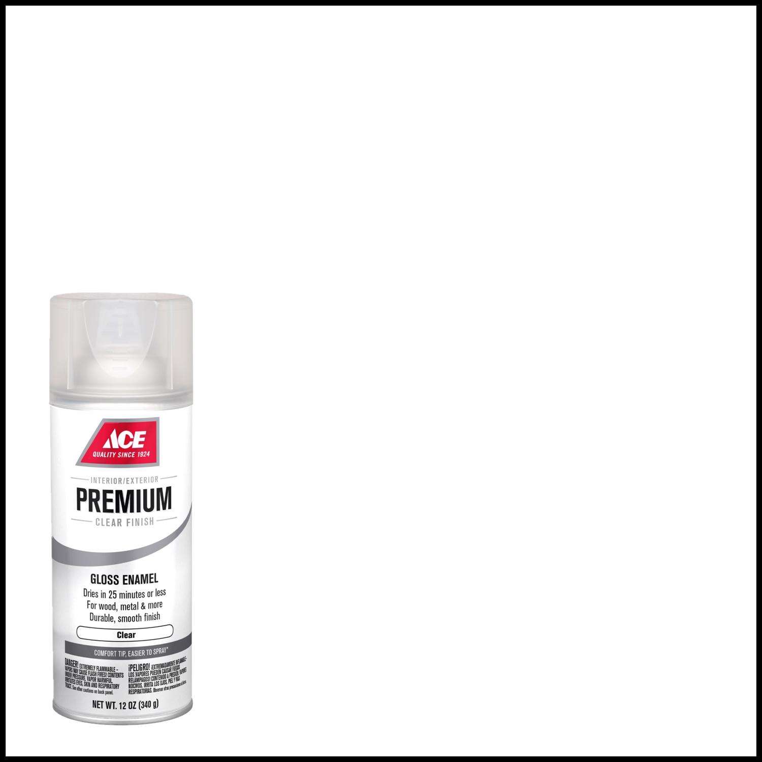 Ace Premium Gloss Clear Paint + Primer Enamel Spray 12 oz Ace Hardware