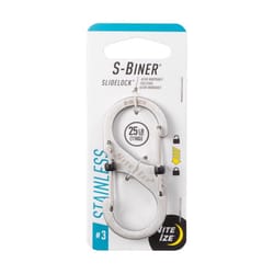 Nite Ize S-Biner Slidelock 1.8 in. D Stainless Steel Silver Carabiner S-Biner