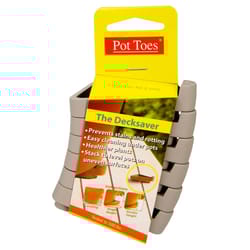 Pot Toes 0.5 in. H Gray Plastic Plant Stand
