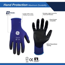 General Electric Unisex Dipped Gloves Black/Blue M 1 pair