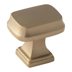 Amerock Revitalize Traditional Rectangle Cabinet Knob 1-3/16 in. Golden Champagne 1 pk