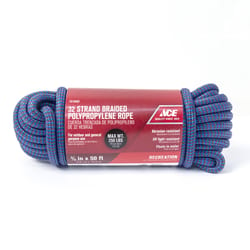 Ace 3/8 in. D X 50 in. L Blue Diamond Braided Polypropylene Rope