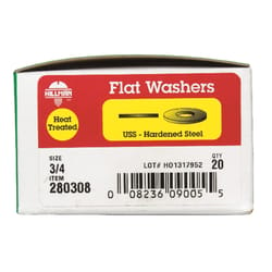 HILLMAN Yellow Dichromate Steel 3/4 in. USS Flat Washer 20 pk