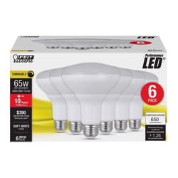 Feit BR30 E26 (Medium) LED Bulb Soft White 65 Watt Equivalence 6 pk