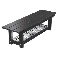 Breeo X Series Black HDPE Outdoor Bench 17 in. H X 60 in. L X 17.5 in. D