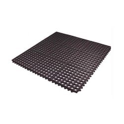 Sports Licensing Solutions 3 ft. W X 3 ft. L Black Anti-Fatigue Rubber Utility Mat