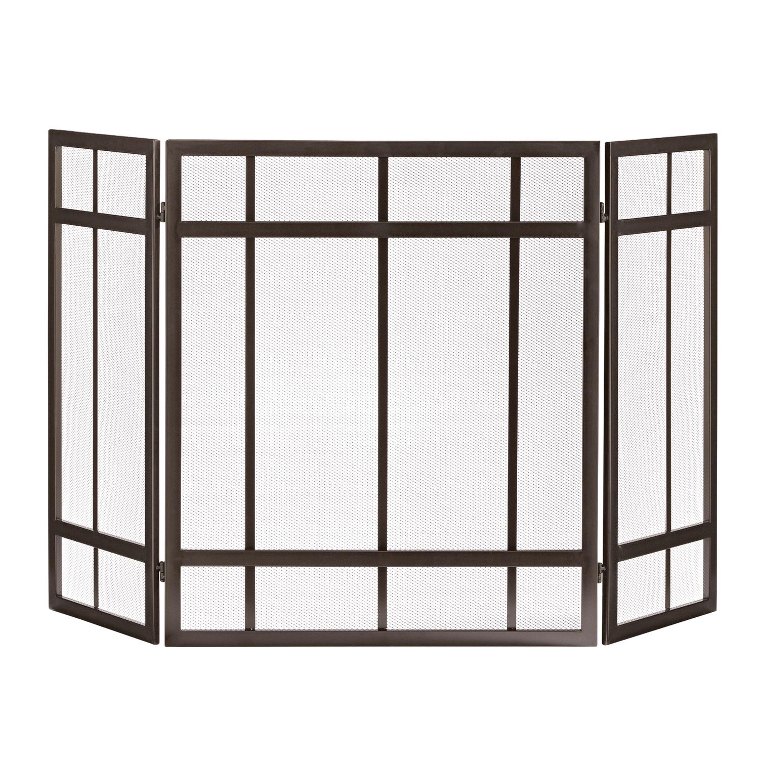 Pleasant Hearth Brown Powder Coated Steel Fireplace Screen Sansujyuku sansujyuku.com