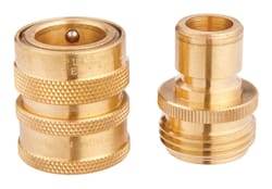 Ace Brass Threaded Male/Female Quick Connector Coupling