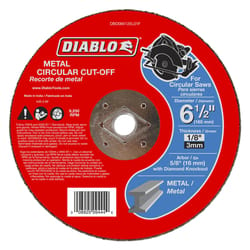 Diablo 6-1/2 in. D X 5/8 in. Aluminum Oxide Metal Circular Cut-Off Disc 1 pk