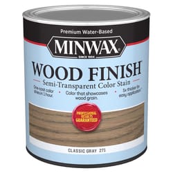 Minwax Wood Finish Semi-Transparent Classic Gray Water-Based Acrylic Emulsion Wood Finish 1 qt