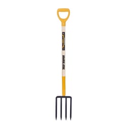 True Temper 4 Tine Steel Spading Fork 30 in. Wood Handle