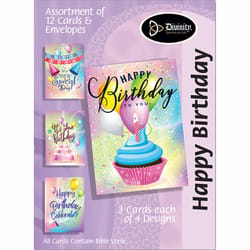 Divinity Happy Birthday Party Celebrations Boxed Birthday Card Paper 12 pk