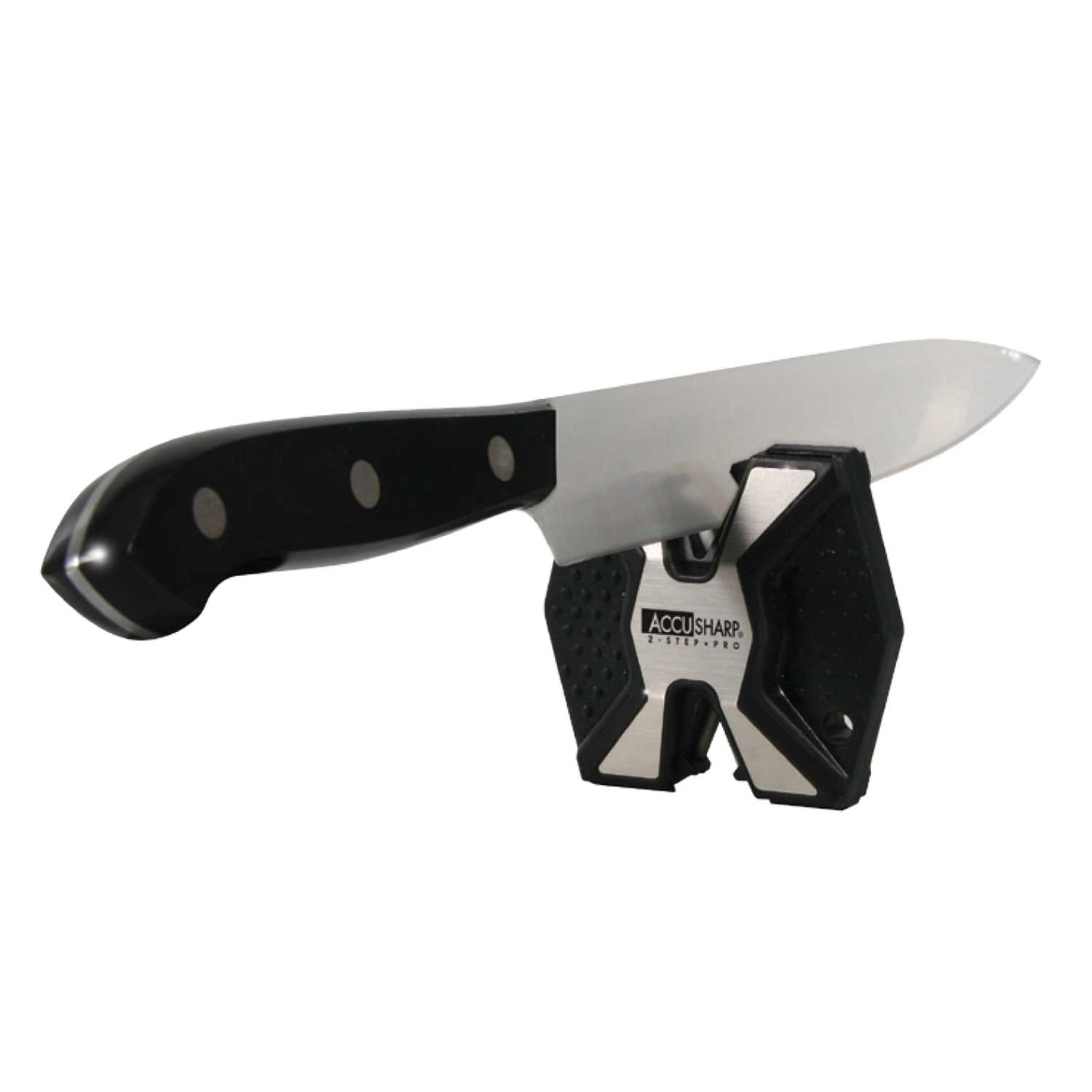 AccuSharp Brushed Nickel Diamond Abrasive 2 Knife and Tool Sharpener Black Ace Hardware
