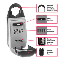 Master Lock 5420D Portable Universal Lock Box 2-7/8 in. W Metal 4-Dial Combination Lock Box