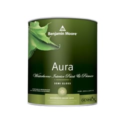 Benjamin Moore Aura Semi-Gloss Base 4 Paint and Primer Interior 1 qt