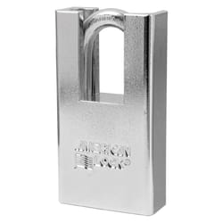 American Lock 6.5 in. H X 1-3/4 in. W Steel 5-Pin Cylinder Shrouded Padlock