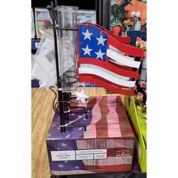 EZRead American Flag Rain Gauge Stake 2 in. W X 14 in. L