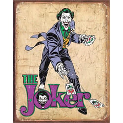 Desperate Enterprises DC Comics Joker .125 in. H X 12.5 in. W X 16 in. L Multicolored Metal Wall Sig