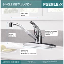 Peerless One Handle Chrome Kitchen Faucet