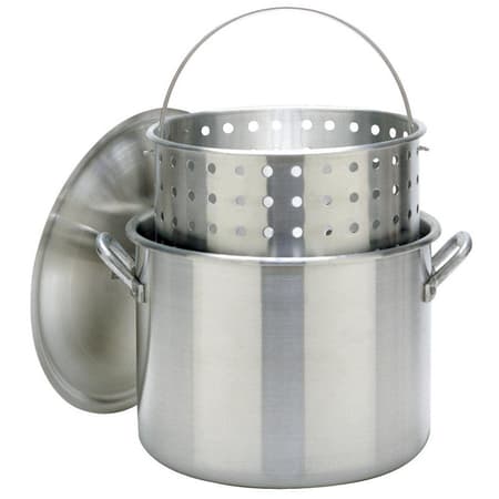 Fleur De Lis Aluminum Boiling Pot 80 qt Silver - Ace Hardware