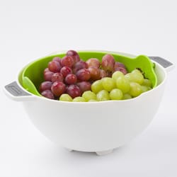 Progressive PrepSolutions Green/White Plastic Bowl & Colander 3 qt