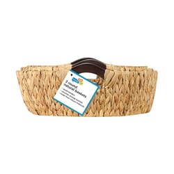 Honey-Can-Do 15.5 in. L X 15.4 in. W X 7.05 in. H Brown/Natural Storage Basket Set