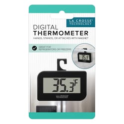La Crosse Technology 140 deg Digital Thermometer 2.75 in. L X 0.05 in. W Black