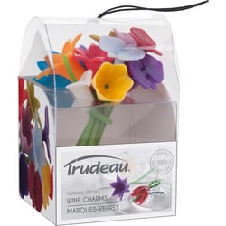 Trudeau Assorted Silicone Floral Wine Charms