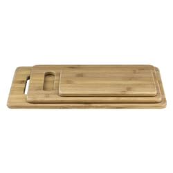 Totally Bamboo 13 in. L X 9.5 in. W X 0.38 in. Bamboo Cutting Board Set