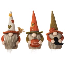 Glitzhome 13 in. Happy Harvest Gnome Halloween Decor