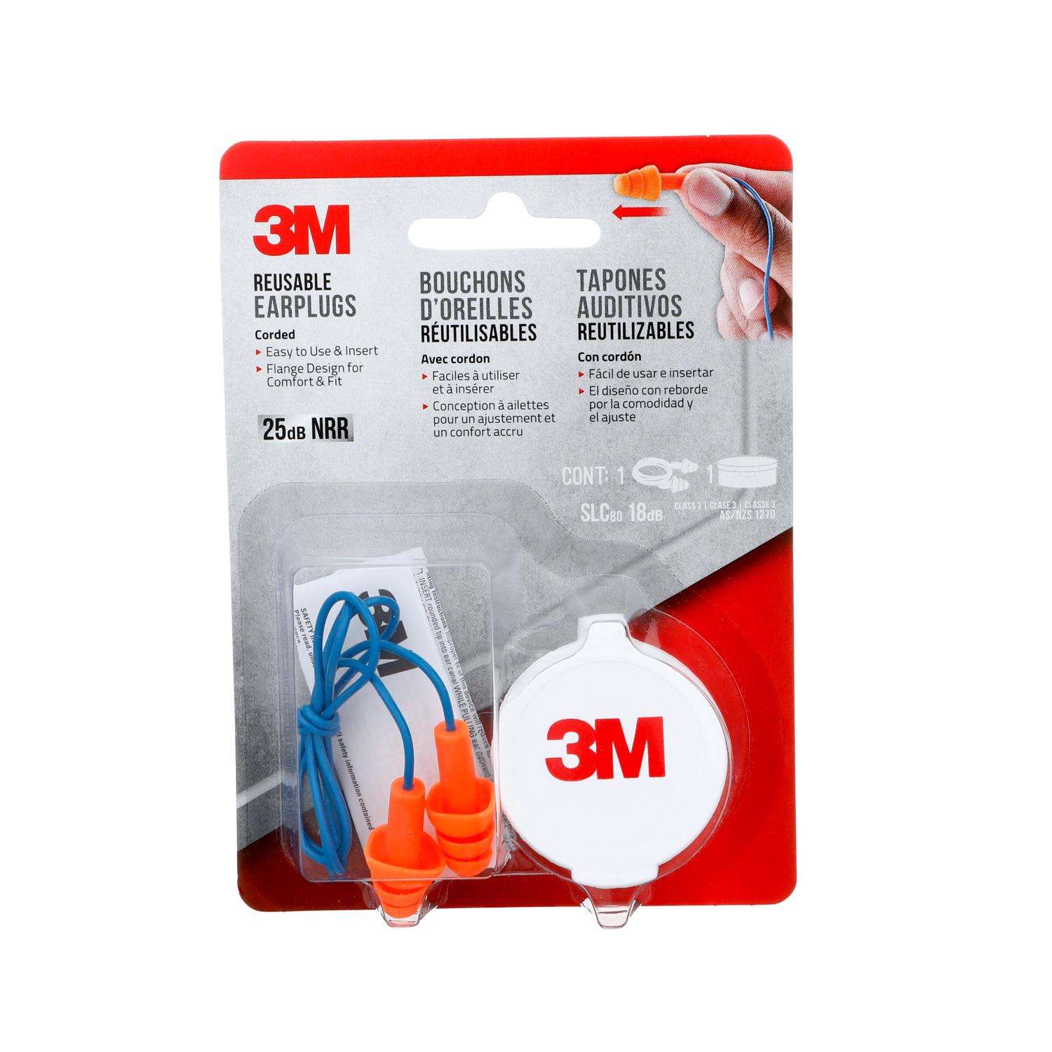 3M 25 dB PVC Earplugs Blue/Orange 1 pk Ace Hardware