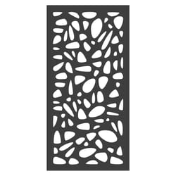 Modinex 48 in. H X 24 in. L Wood Poly Composite Garden Decorative Fence Panel Charcoal