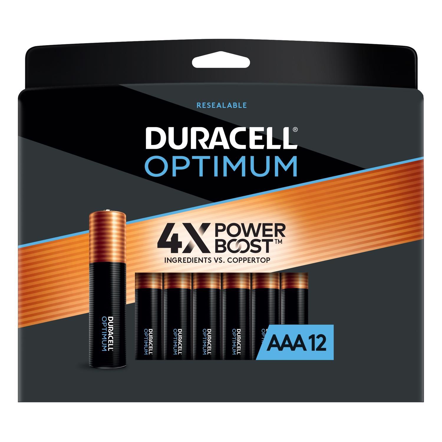 Duracell Optimum AAA Alkaline Batteries 12 pk Carded