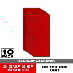 Diablo SandNet 5 in. L X 2-3/4 in. W Assorted Grit Assorted Block Hand Sanding Pad