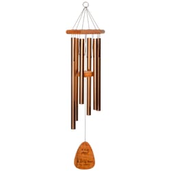 Wind River In Loving Memory Bronze Aluminum/Wood 35 in. Wind Chime